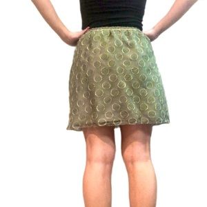 J. Crew Polka Dot Silk and Linen Mini Skirt